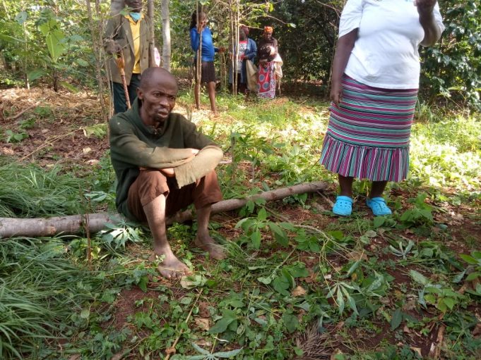 man from well
